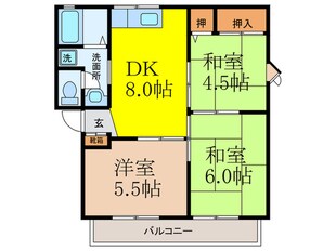 サンファミ－ルＢ棟の物件間取画像